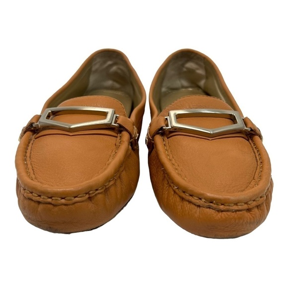 Adrienne Vittadini Camel Leather Comfort Driving Loafers Women’s 9 - Picture 4 of 14